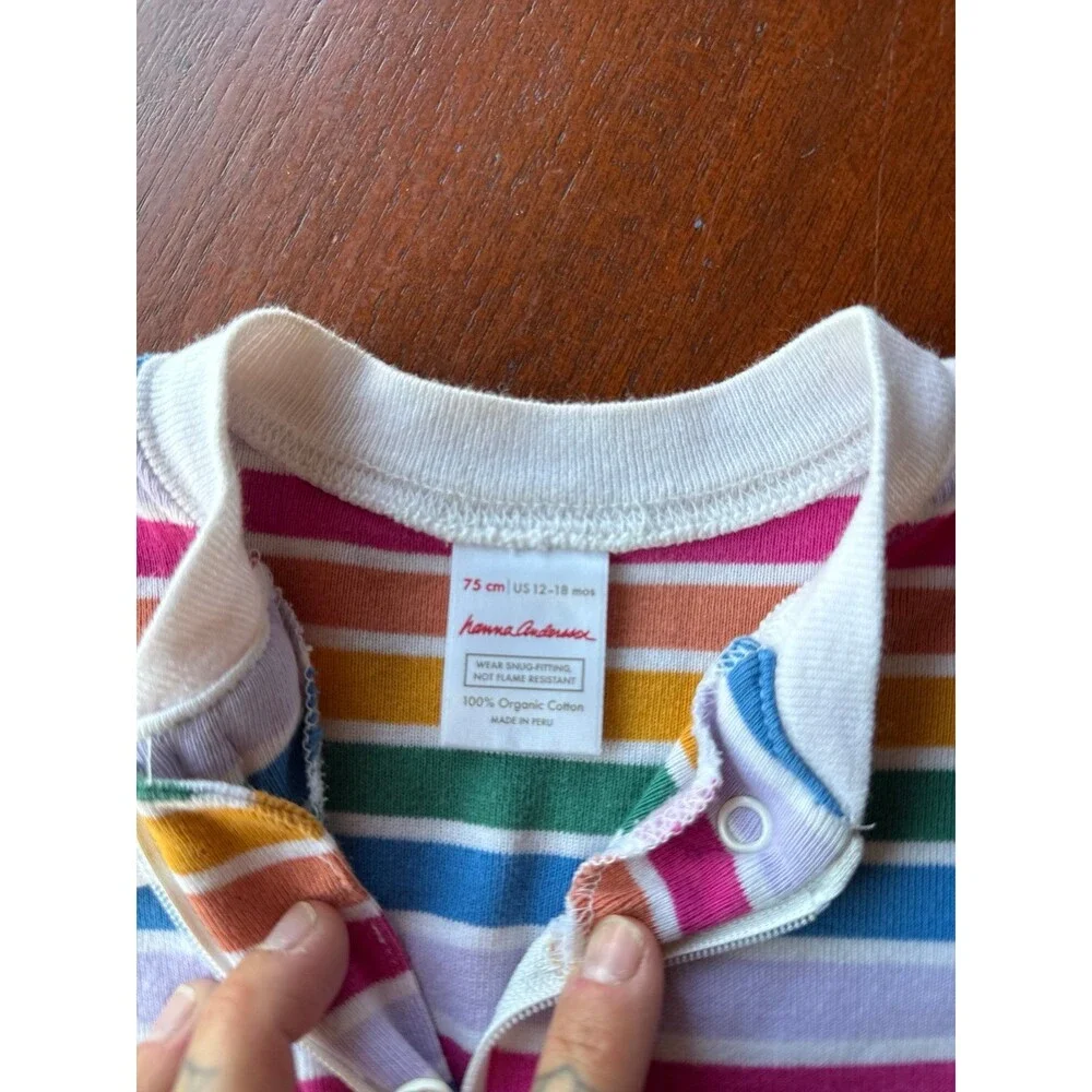 Hanna Andersson Rainbow stripe zippy sleeper